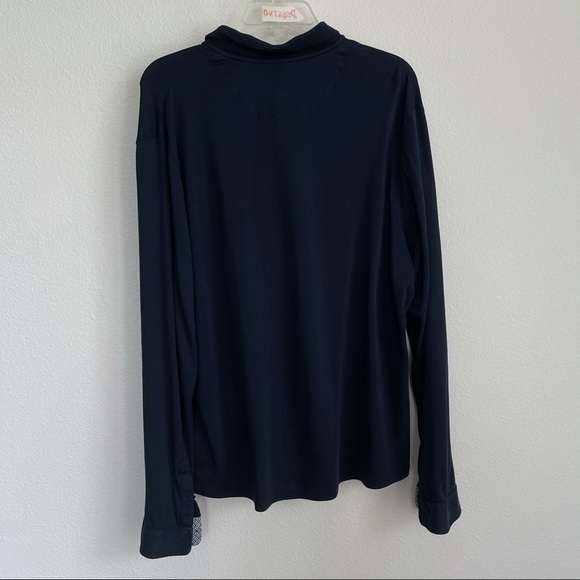 Ted Baker London Long Sleeve Polo Navy Shirt - Picture 7 of 7